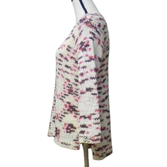 Other H&M Women’s Knit V-neck Sweater, White-multi, M Size M / US 6-8 / IT 42-44 - 3 Thumbnail