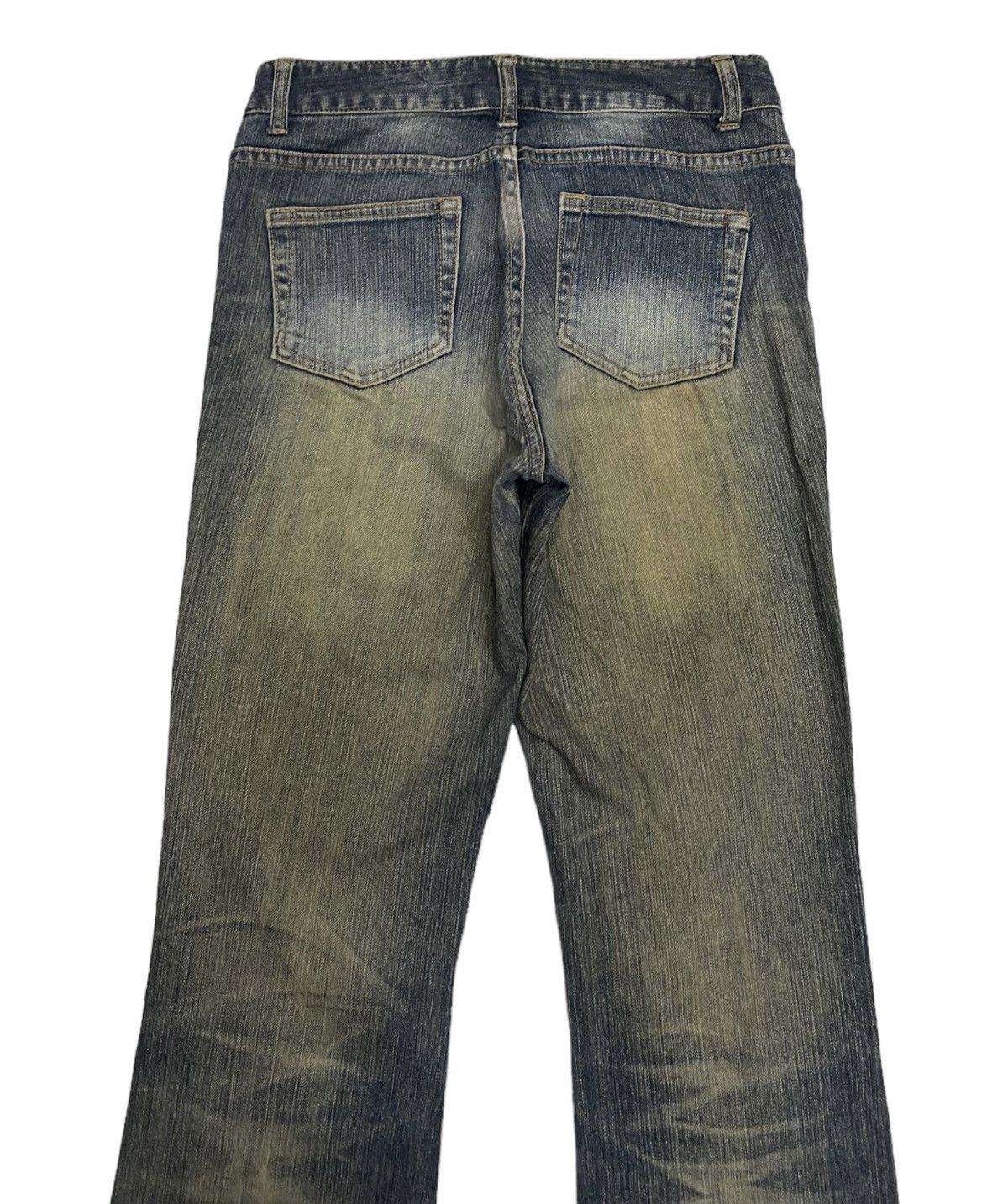 If Six Was Nine FLARED🔥J-HONEY DISTRESSED FLARE DENIM JEANS Size US 27 - 4 Thumbnail