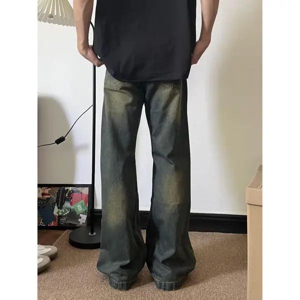 VIBE American street washed retro flared jeans y2k Size US 32 / EU 48 - 8 Thumbnail
