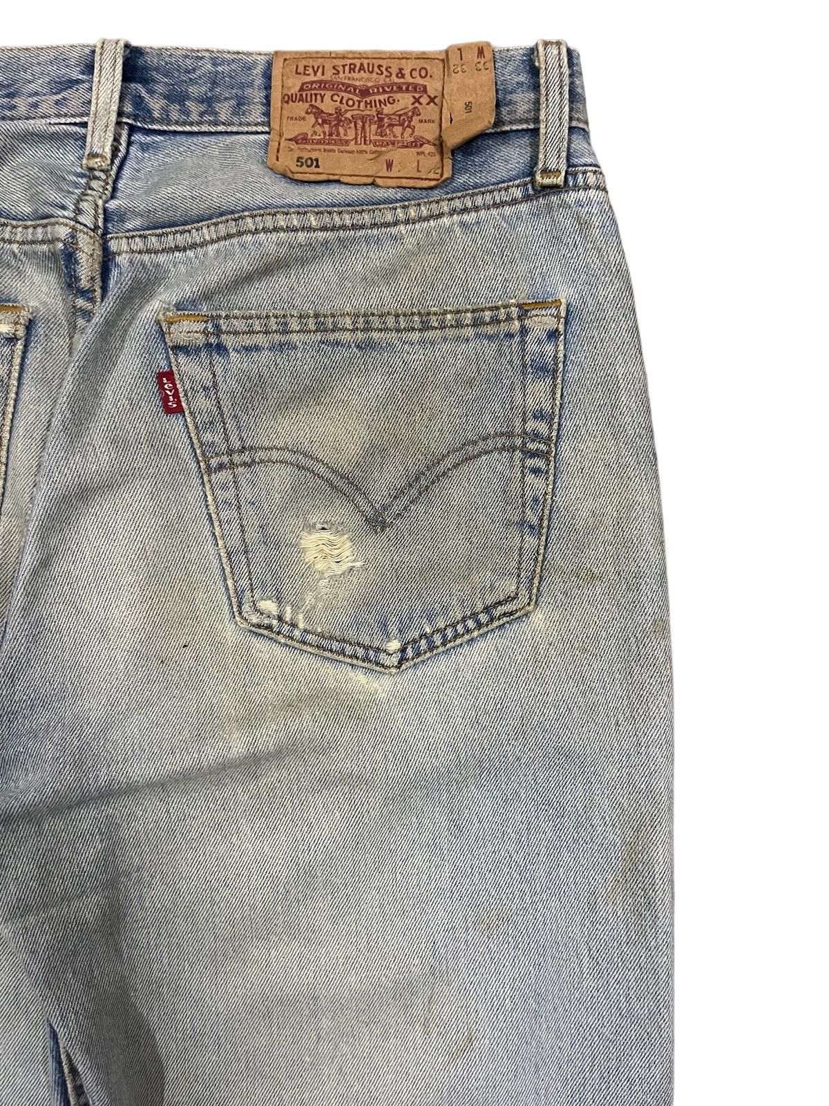 Levi's Vintage Levi’s 501 Destroy Dirty Mud Washed Distressed Jeans Size US 31 - 9 Thumbnail