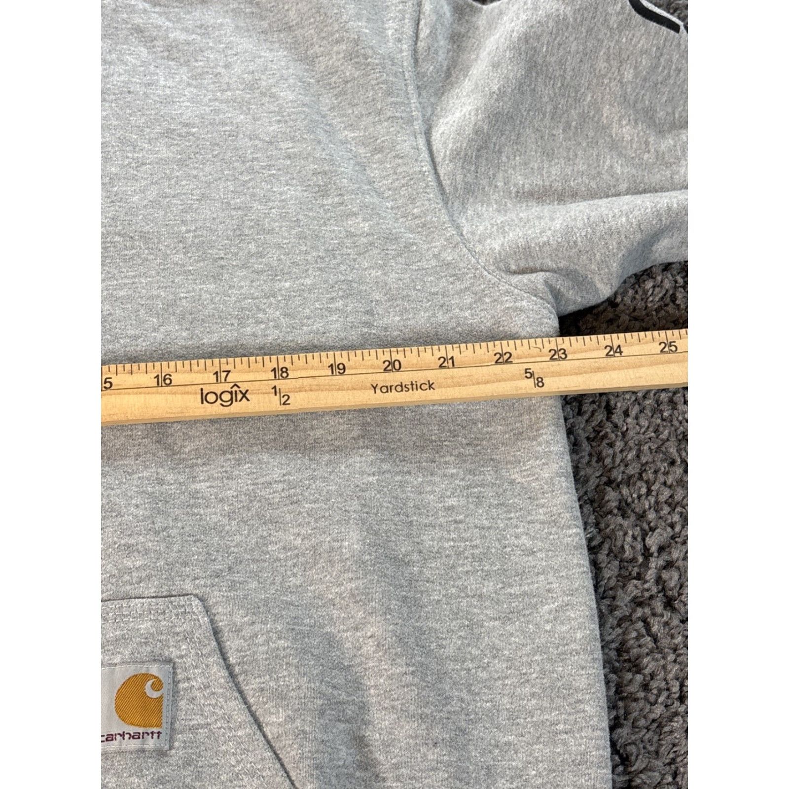 Carhartt Carhartt Hoodie Men's M Gray Loose Fit Fleece Pullover Logo Embroidered Pocket Hooded Crewneck Sleeve Size US M / EU 48-50 / 2 - 3 Thumbnail