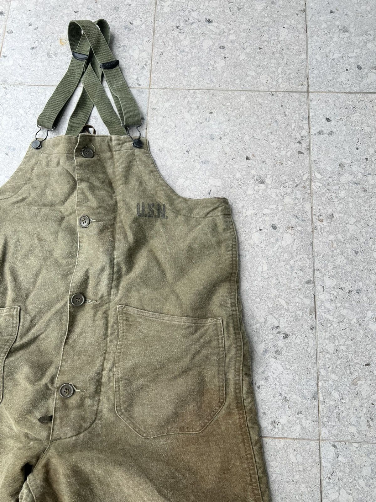 Vintage WWII Era U.S.N. Navy Deck Overall Size US 44 / EU 60 - 4 Thumbnail