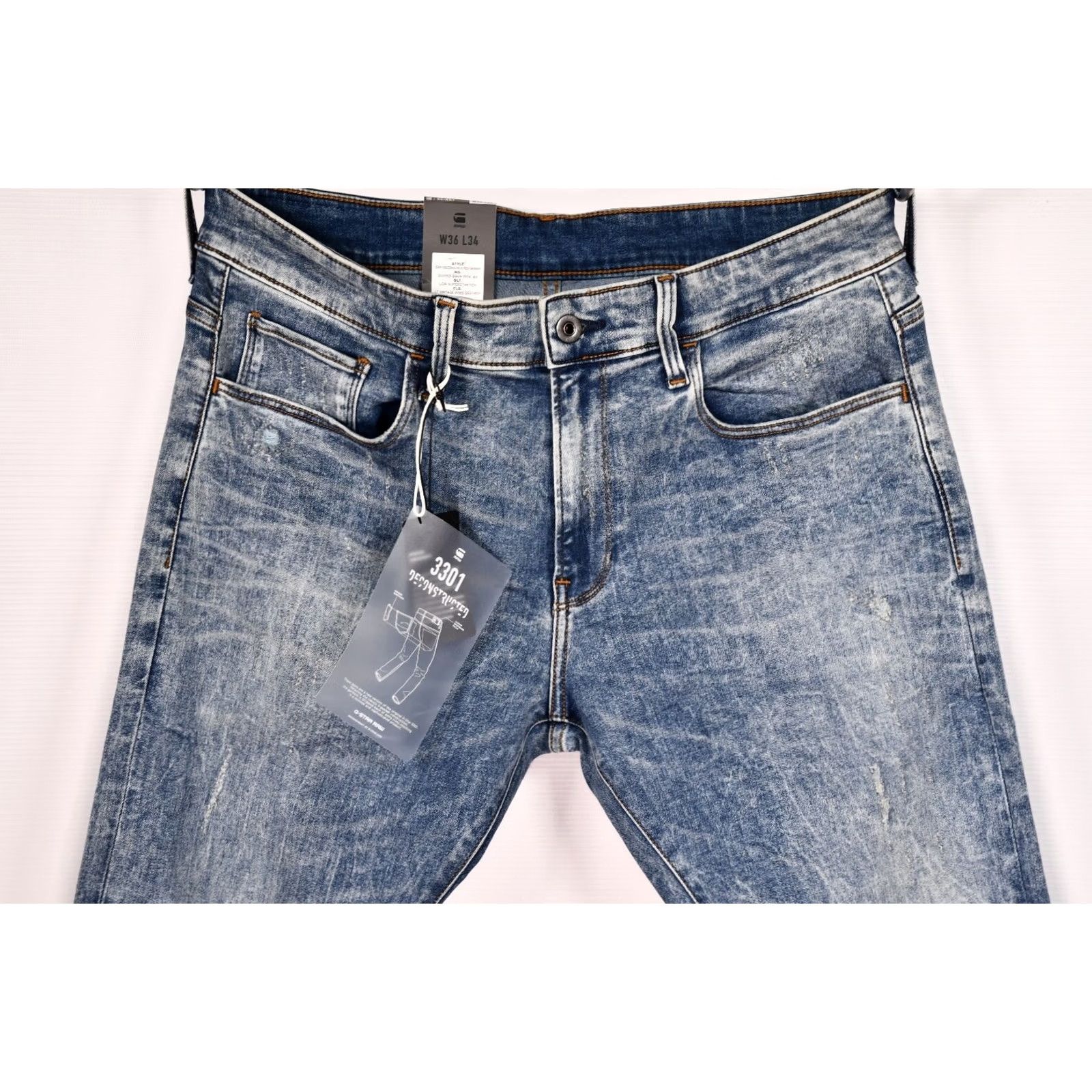 G-Star G-Star Raw 3301 Deconstructed Skinny Lor Superstretch LT Vintage Aged Destroy Jeans W36/L34 Men Shirt Trousers? Size US 36 / EU 52 - 3 Thumbnail