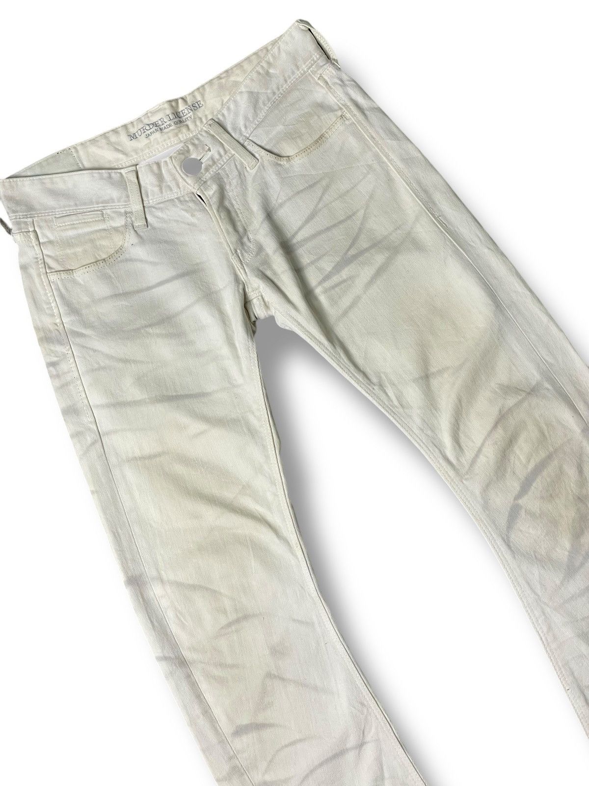 Japanese Brand × Murder License × Vintage MURDER LICENSE Distressed Denim Jeans (100) Size US 29 - 3 Thumbnail