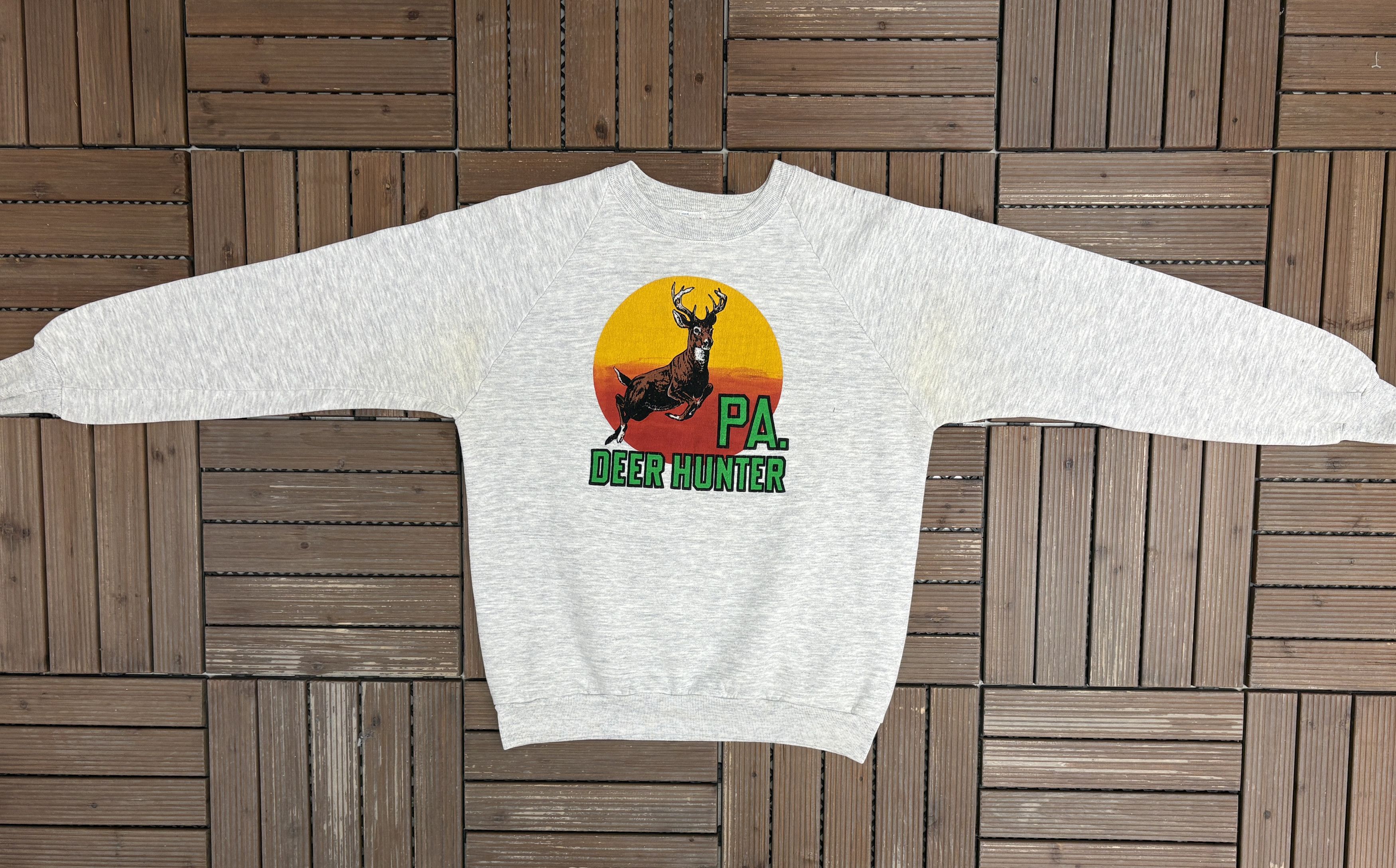 Vintage Pennsylvania Deer Hunter Vintage Grey Sweater Crewneck Size US XL / EU 56 / 4 - 5 Thumbnail