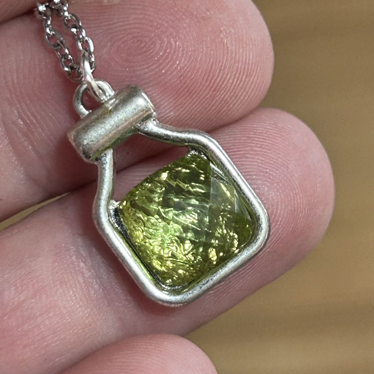 Handmade Handcrafted salvaged vintage faceted glass dome necklace Size ONE SIZE - 2 Thumbnail