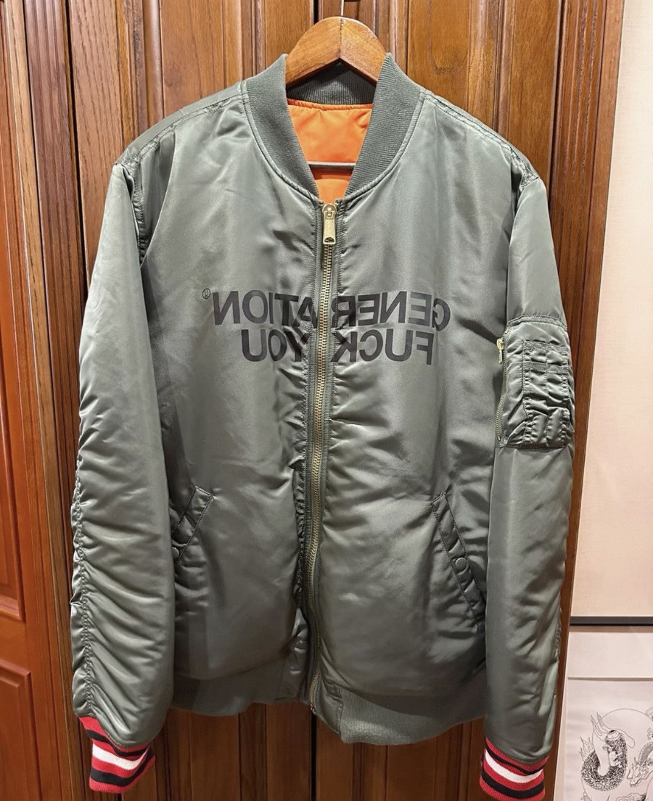 Supreme Supreme SS/14 Blood Chit MA-1 Reversible Bomber Jacket