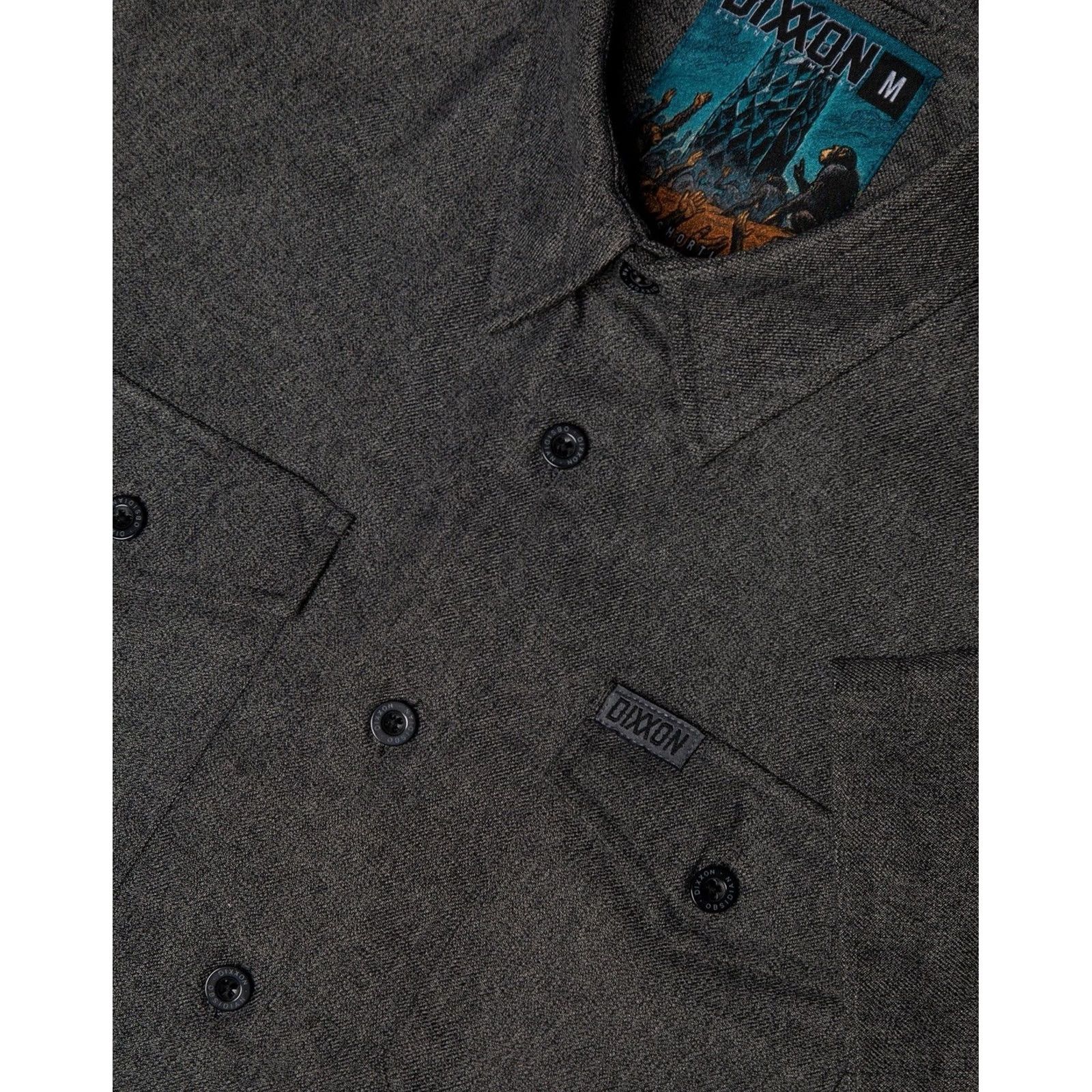 Vintage Dixxon Flannel Co Obsidian Short Sleeve Flannel Shirt Mens L Charcoal Plaid Button-Up Obsidian Theme Metal All Seasons Size US L / EU 52-54 / 3 - 2 Thumbnail