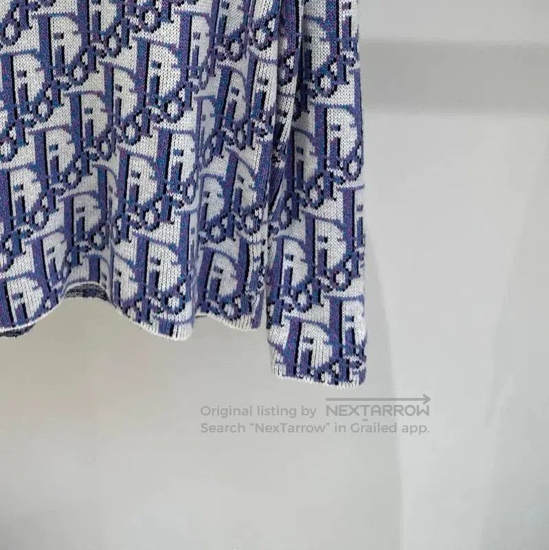 Dior Dior Purple Wool Logo Long Sleeve Sweater . Size S / US 4 / IT 40 - 3 Thumbnail
