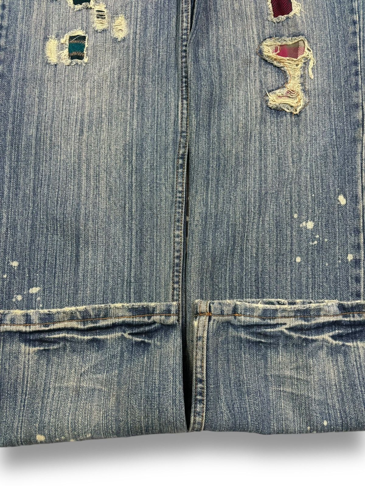 Hysteric Glamour Vintage Japanese Brand Patchwork Loose Fit Distressed Jeans Size US 33 - 10 Thumbnail