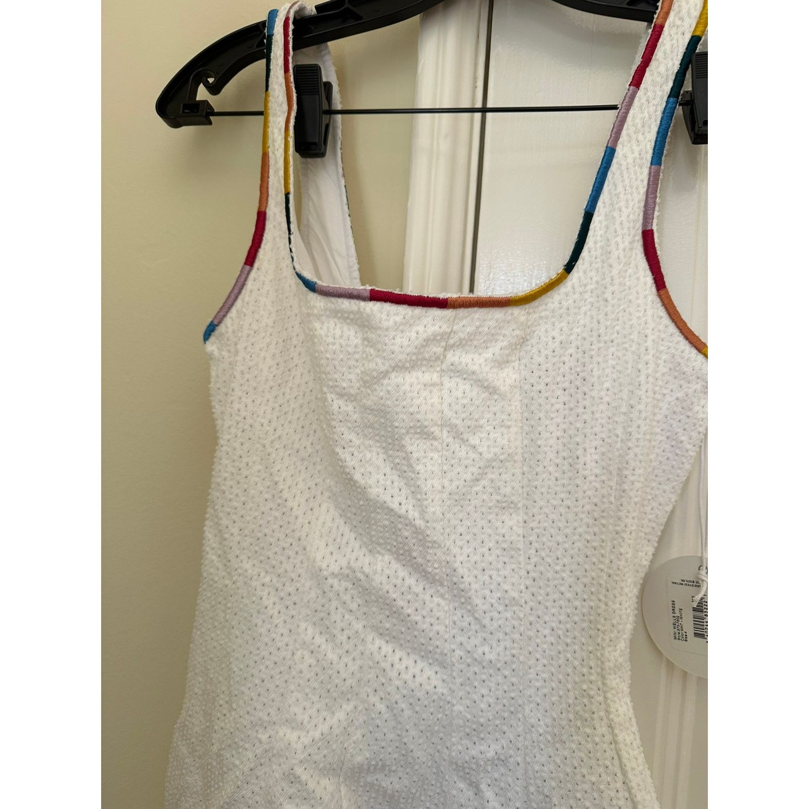 Staud Authentic Staud white mini wells embroidered dress Size S / US 4 / IT 40 - 2 Thumbnail