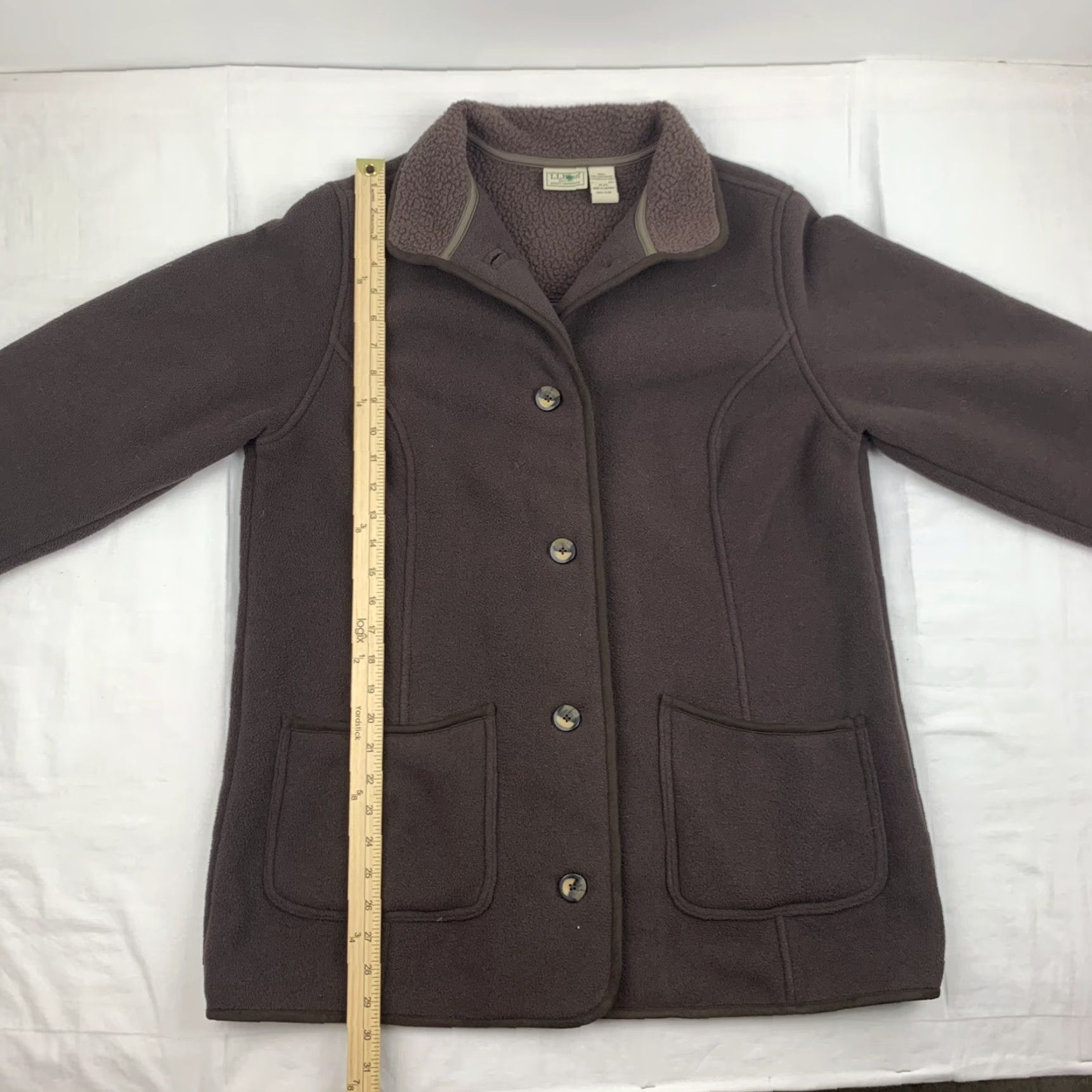 Vintage VINTAGE L.L. Bean Parka Jacket Womens Large Brown Button Up Heavy Weight Collar Pockets Jacket Women Brown Parka Winter Fall Size L / US 10 / IT 46 - 4 Thumbnail
