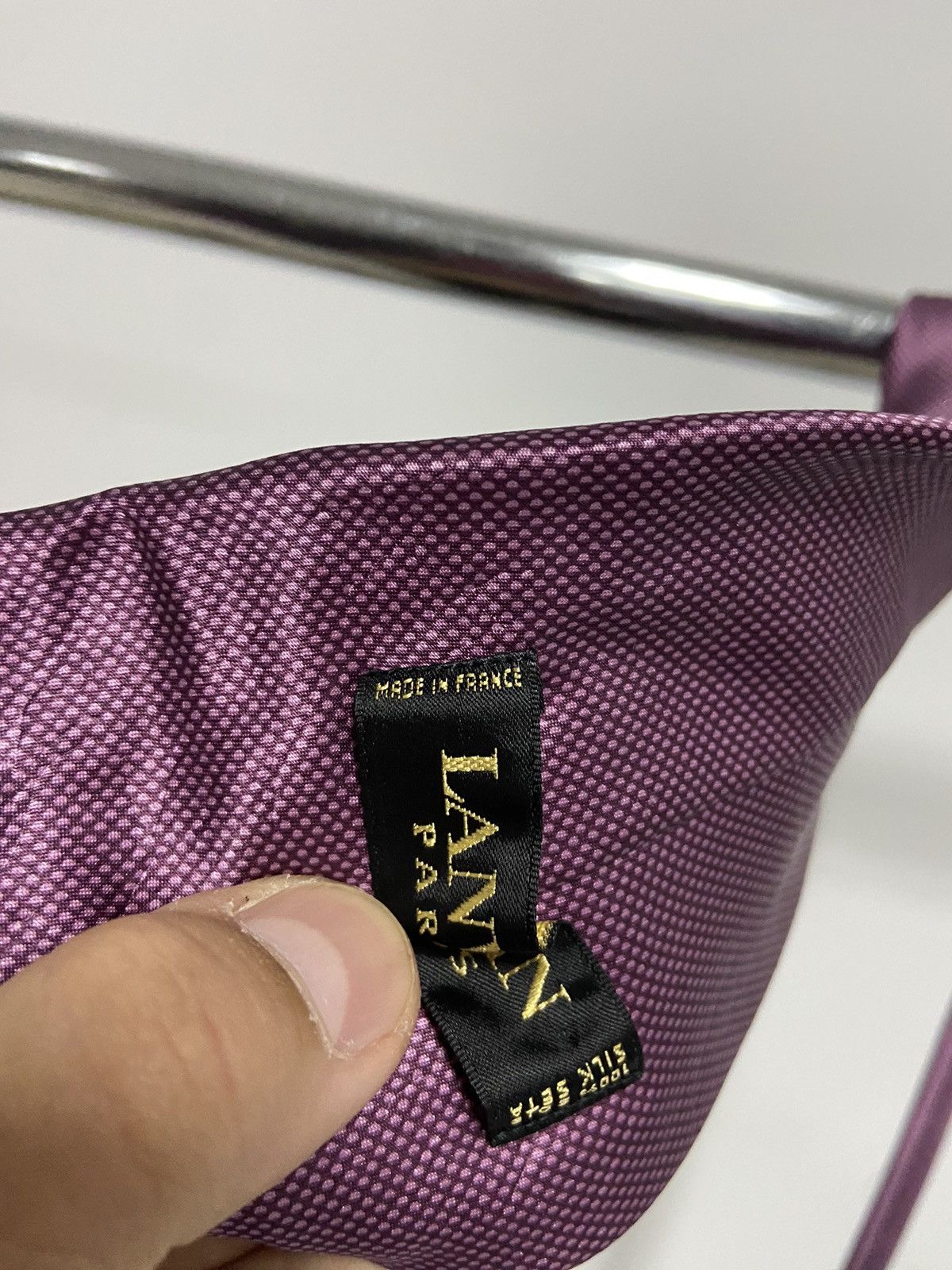 Lanvin × Vintage Lanvin Paris Tie Vintage Luxury Made in France patterns Size ONE SIZE - 5 Thumbnail
