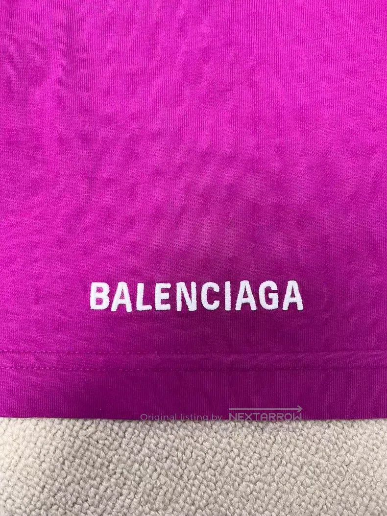 Balenciaga Balenciaga Solid Color Round Neck Cotton Short Sleeve T-Sh Size US L / EU 52-54 / 3 - 3 Thumbnail
