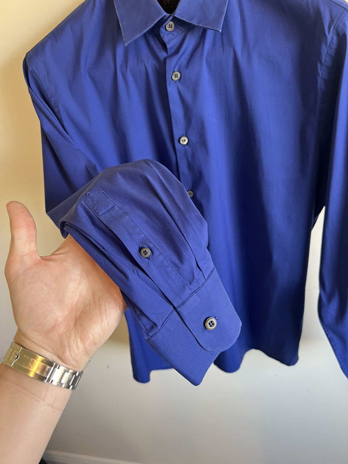 Prada SS16 Blue Prada Button Down Shirt Slim Size US M / EU 48-50 / 2 - 2 Thumbnail