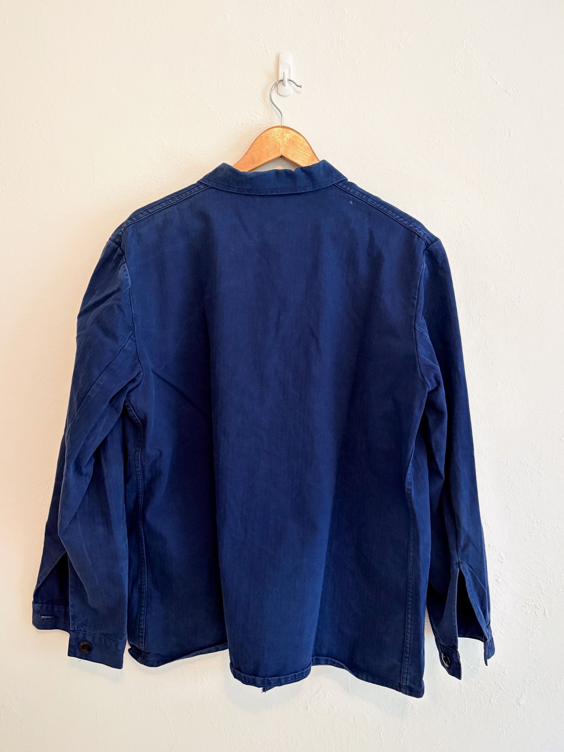 Vintage French Workwear Chore Coat - Indigo - Medium/Large Size US M / EU 48-50 / 2 - 4 Thumbnail