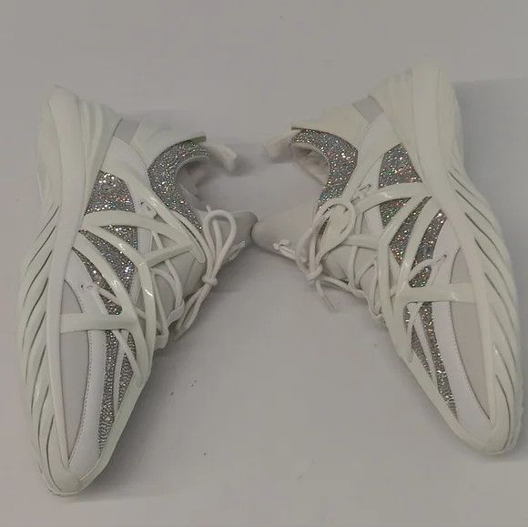 Jimmy Choo Jimmy Choo Cosmos Crystal Embellished Lo Top Sneakers-EU44 Size US 11 / EU 44 - 4 Thumbnail