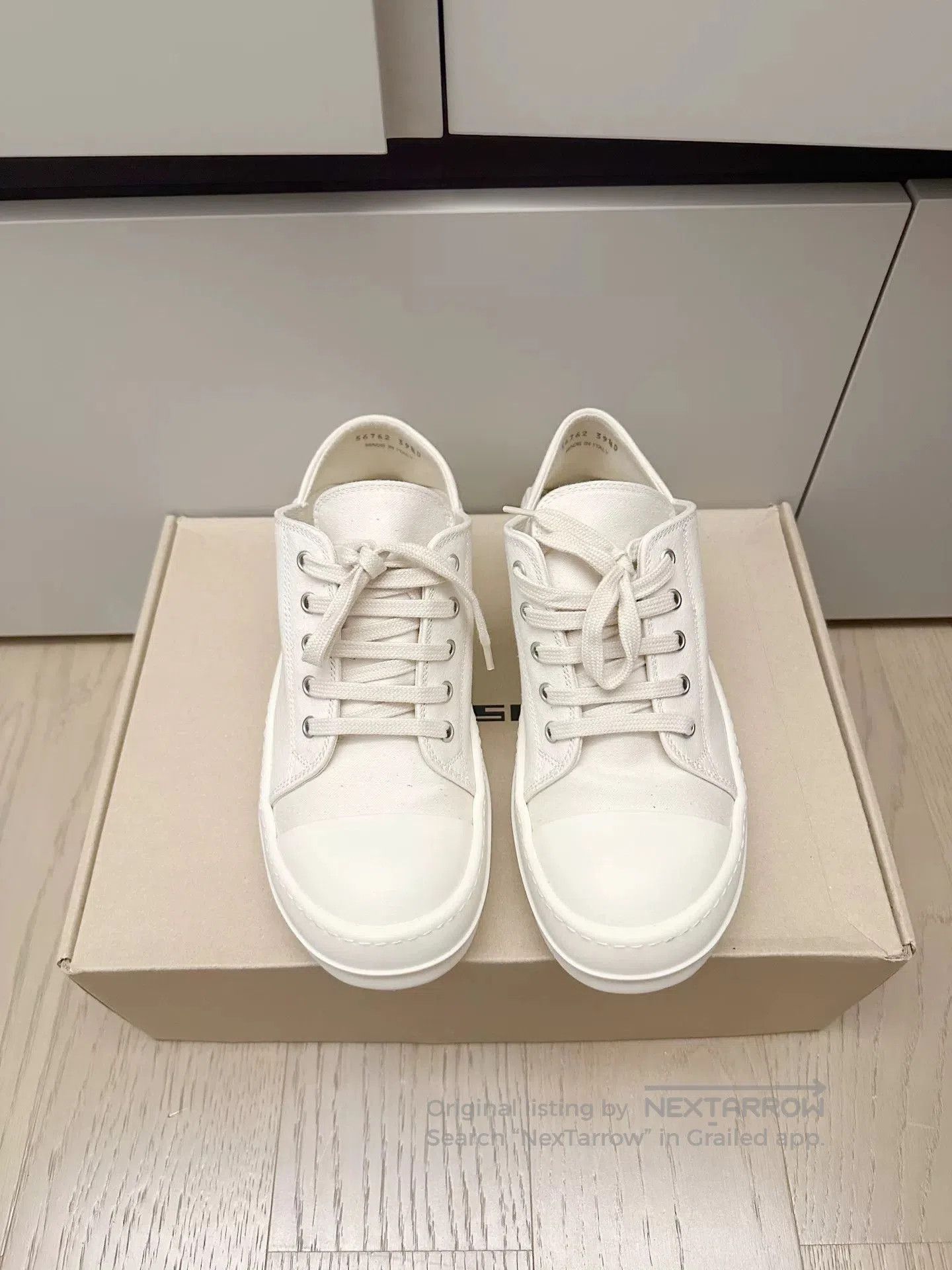 Rick Owens Rick Owens x Converse 24SS White Canvas. Size US 6.5 / EU 39-40 - 4 Thumbnail