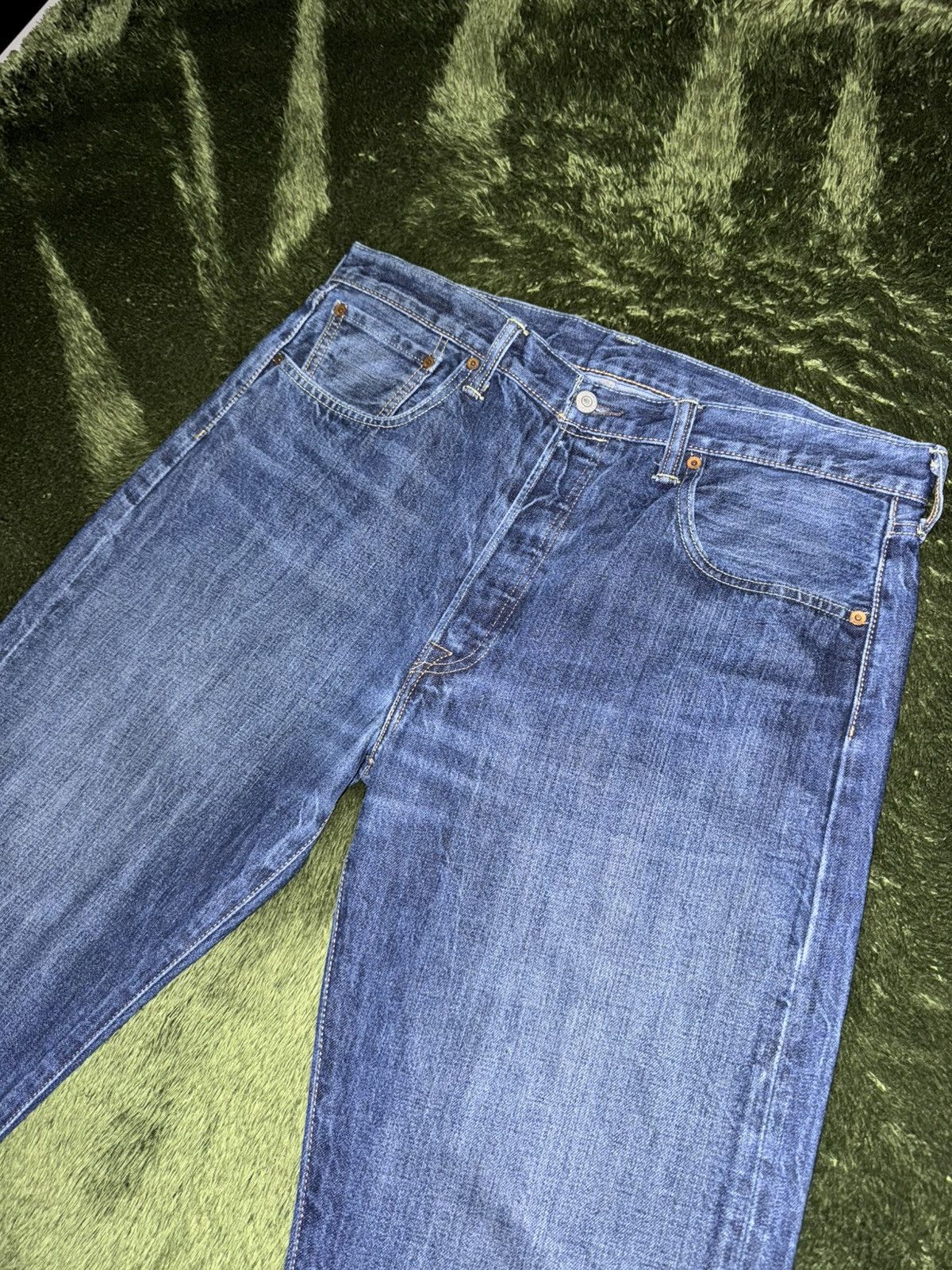 Levi's [W36/L34] Levis 501 Ct leather label washed denim pants Size US 36 / EU 52 - 2 Thumbnail