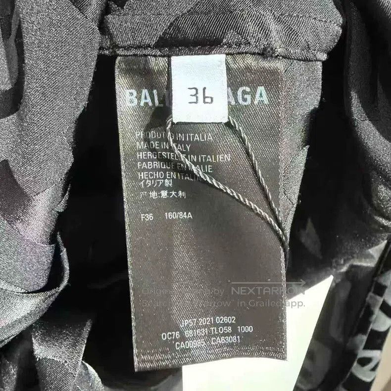 Balenciaga Balenciaga Printed Logo Letter Silk Shirt Size XS / US 0-2 / IT 36-38 - 5 Thumbnail