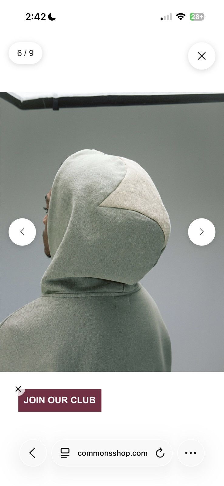 Other Commons Reversible 'Star' Hoodie Sage Common Studios Size US S / EU 44-46 / 1 - 13 Thumbnail