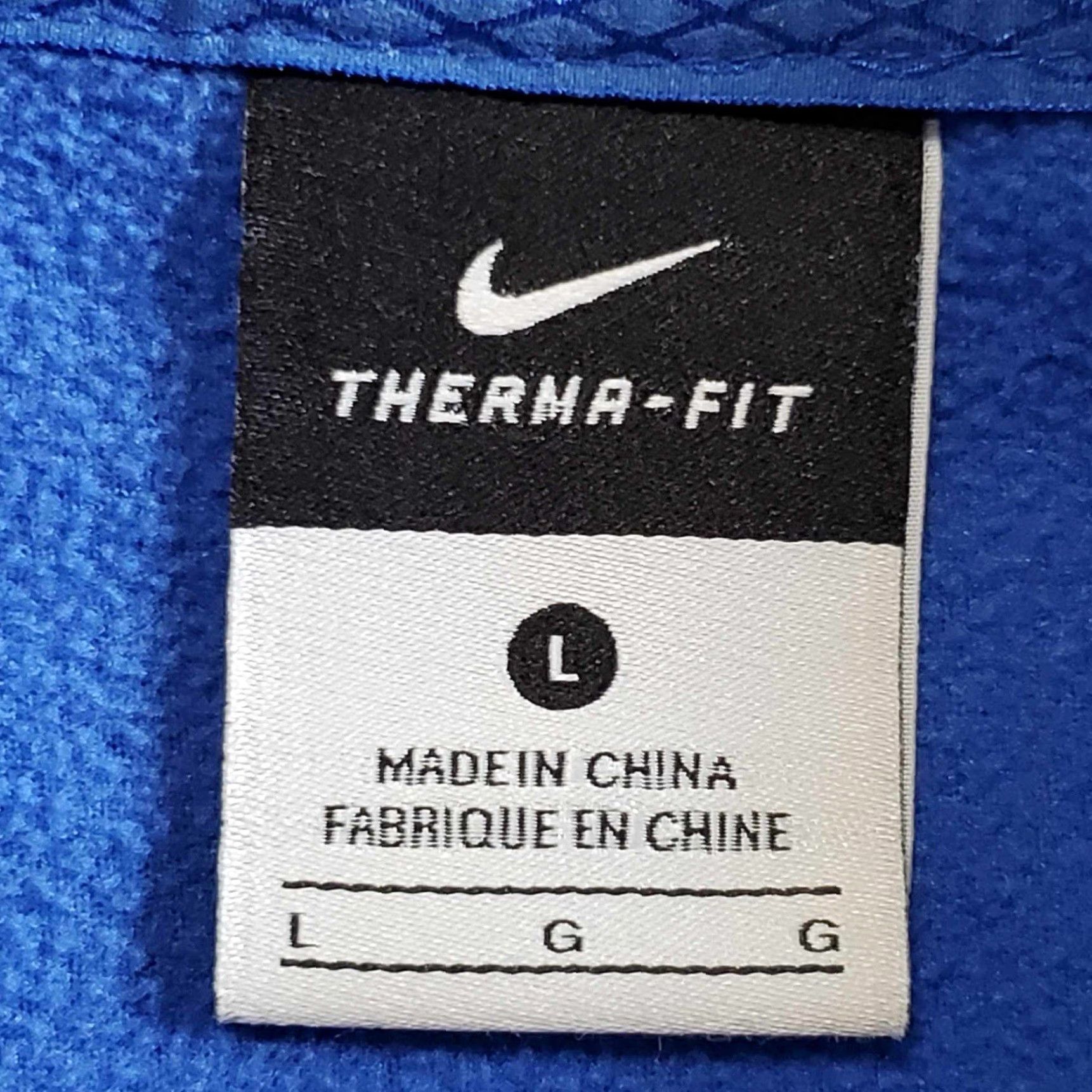Nike VINTAGE Nike 1/2 Zip Hoodie Womens Large Blue Fleece Long Sleeve Jogging Running Size L / US 10 / IT 46 - 3 Thumbnail
