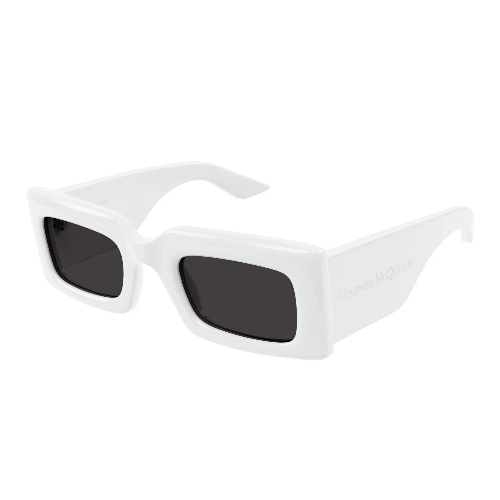 Alexander McQueen ALEXANDER MCQUEEN white rectangle frame bold sunglasses Size ONE SIZE - 1 Thumbnail