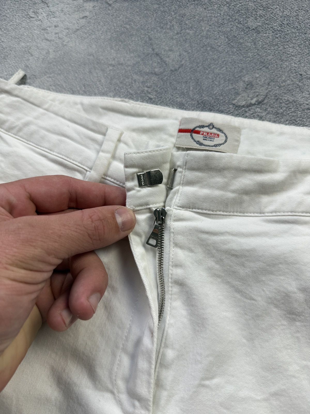 Prada Luxury Crazy White Prada jeans Size US 29 - 4 Thumbnail