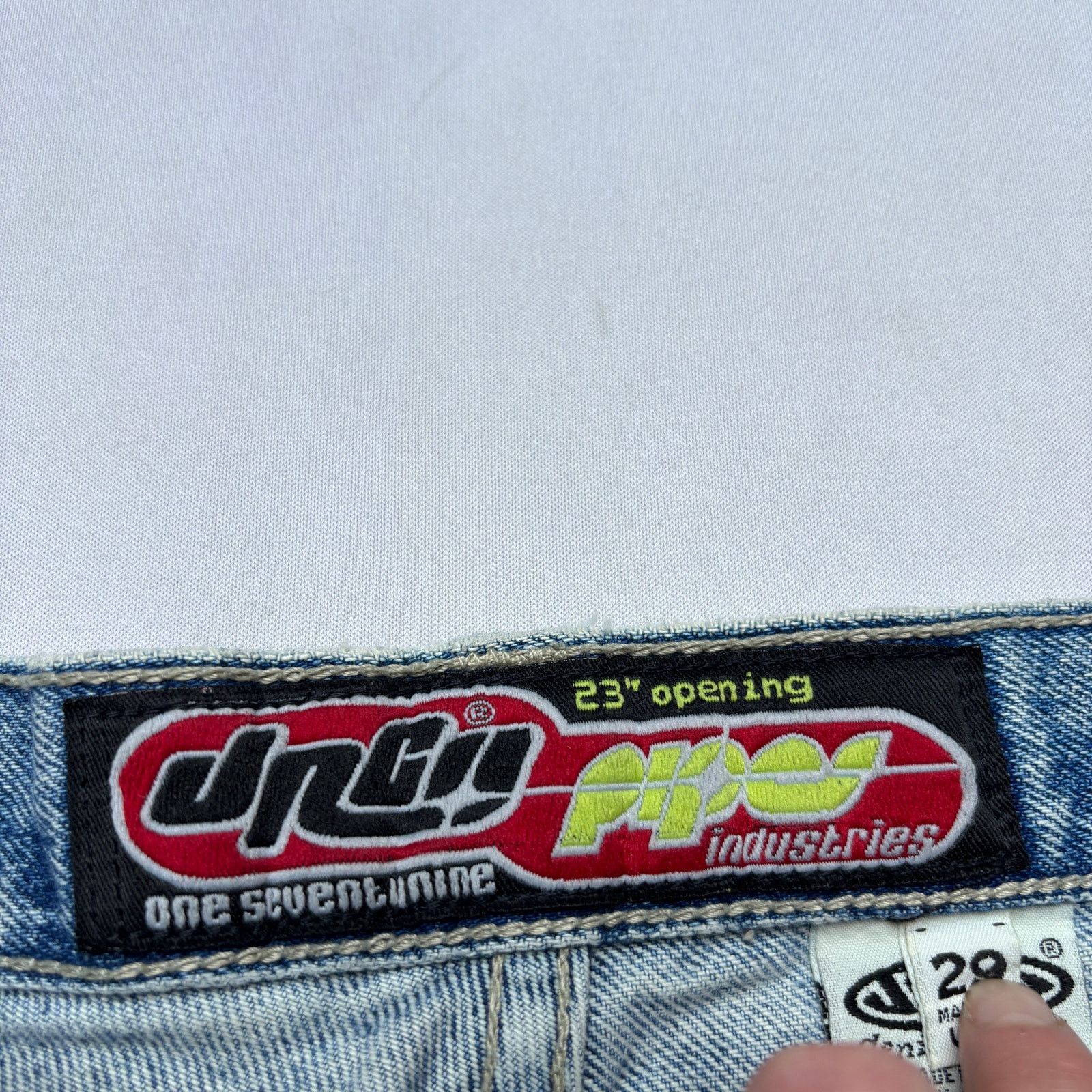 JNCO × Vintage Vintage 90s JNCO 179 Pipes Wide Leg Baggy Jeans 29x29 Y2K Size US 29 - 6 Thumbnail