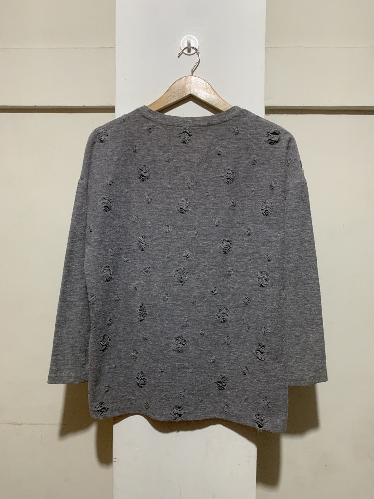 Le Grande Bleu (L.G.B.) Japanese Hype Distressed LGB ISWN Style Longsleeve tee Size US S / EU 44-46 / 1 - 14 Thumbnail