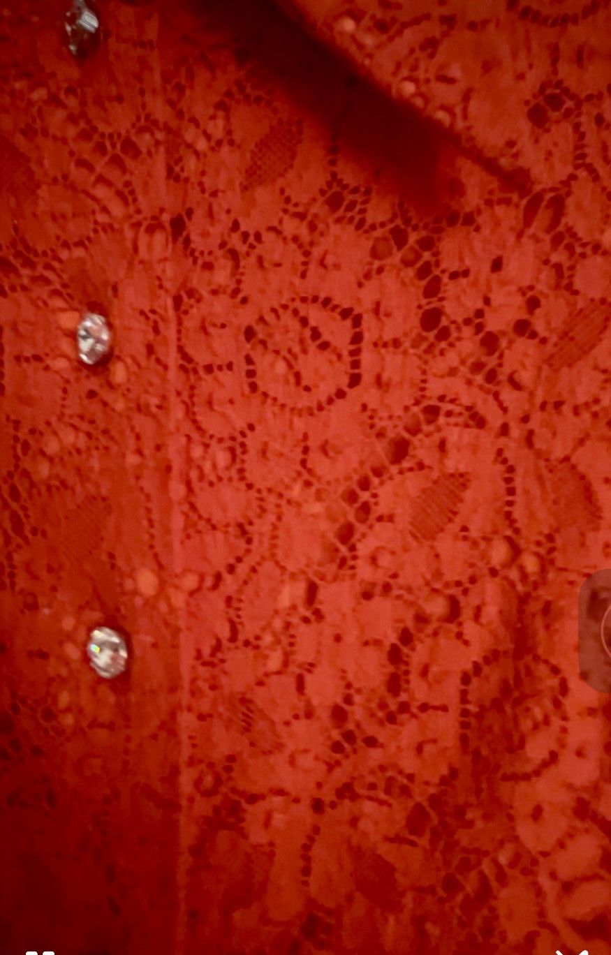 Gucci Gucci "Cluni" orange lace dress with crystals Size XS / US 0-2 / IT 36-38 - 3 Thumbnail
