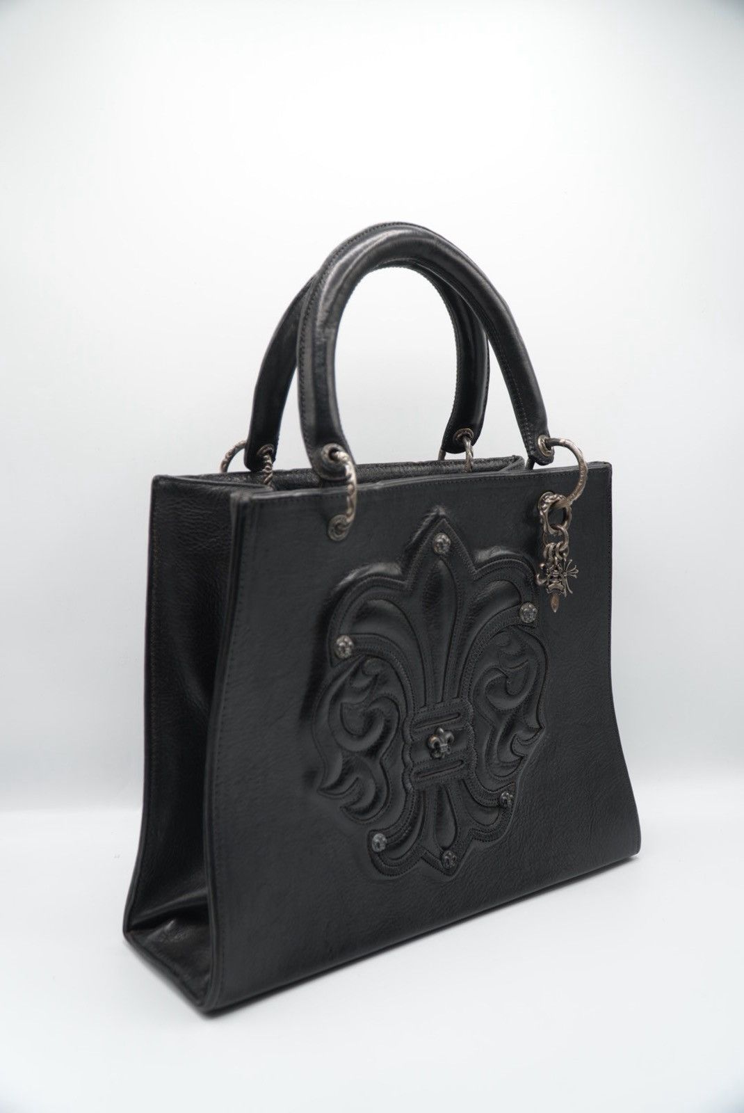 Chrome Hearts Chrome Hearts 90s Grained Calfskin Fleur De Lis Leather Bag Size ONE SIZE - 3 Thumbnail