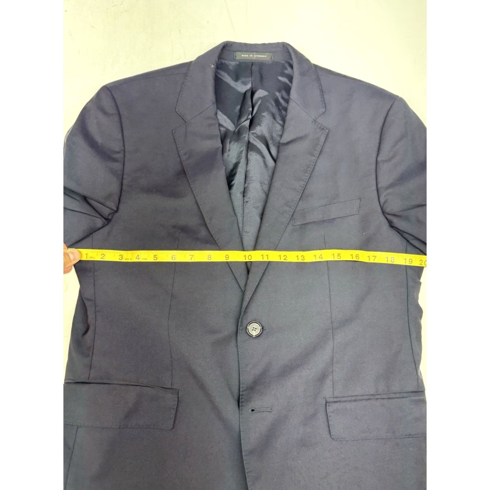 Hugo Boss Hugo Boss Blazer Mens 40S Blue Super 120 Wool Sport Coat Stretch Tailoring Size 40R - 6 Thumbnail