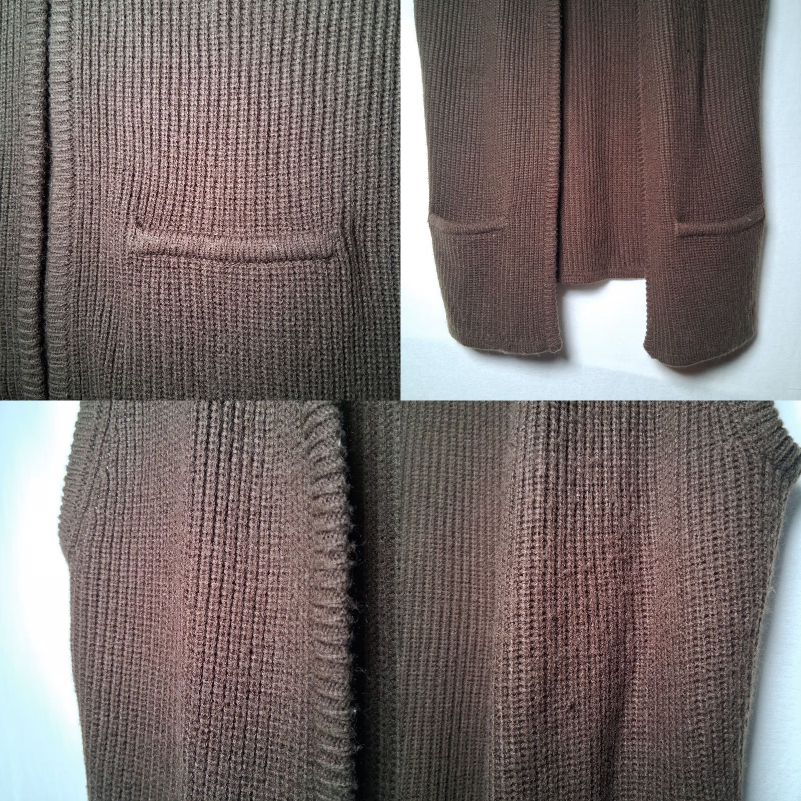 Vintage VINTAGE Curry Knits Sweater Vest Shirt Women M Brown Open Front Ribbed Knit Vest 80s Classic Brown Open front Women M Size M / US 6-8 / IT 42-44 - 8 Thumbnail