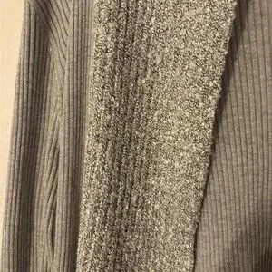 Other Anna Rose Light Gray Ribbed Open-Front Drape Cardigan Size L / US 10 / IT 46 - 2 Thumbnail