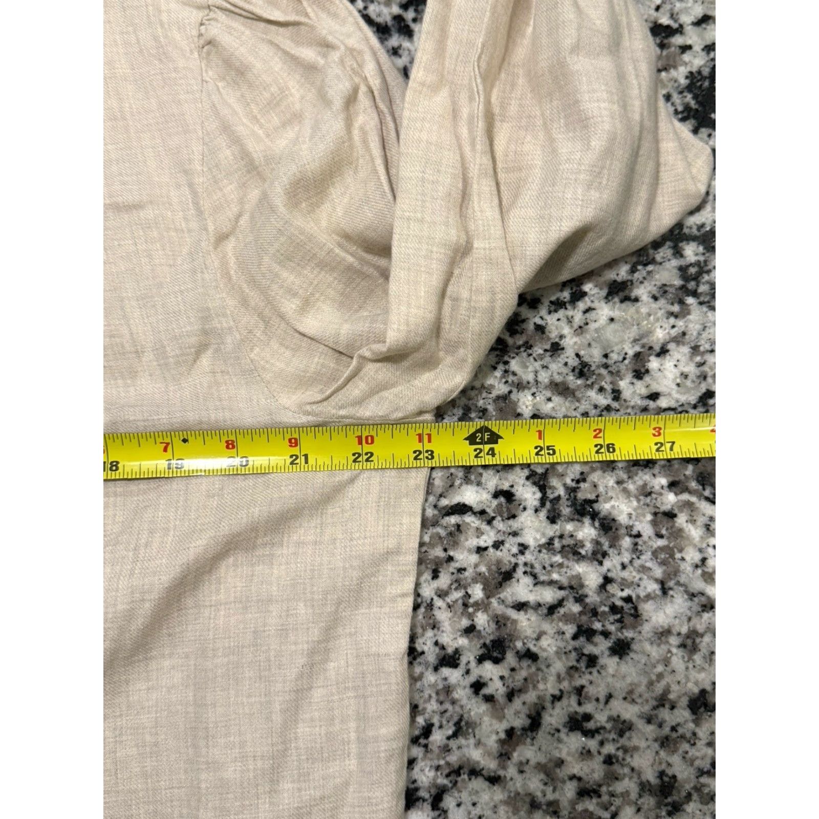 ba&sh VINTAGE ba&sh Blouse Women's Large Beige Cotton Blend Ruffle Button Long Sleeve Casual Office Travel Size L / US 10 / IT 46 - 4 Thumbnail