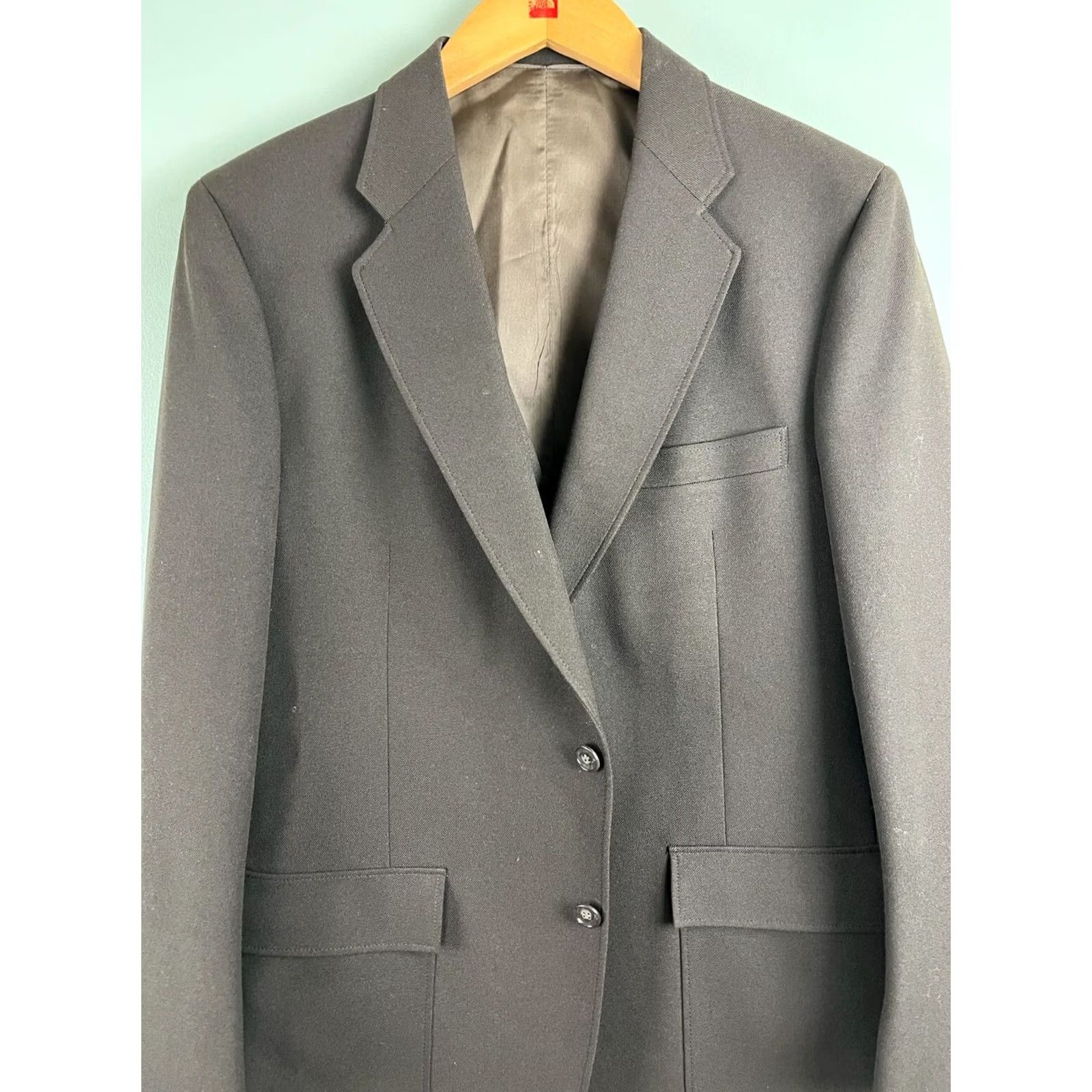 Vintage VINTAGE Anderson Little 3 Piece Suit Dark Brown Pants Jacket Vest 80s Mens Size 44R - 7 Thumbnail