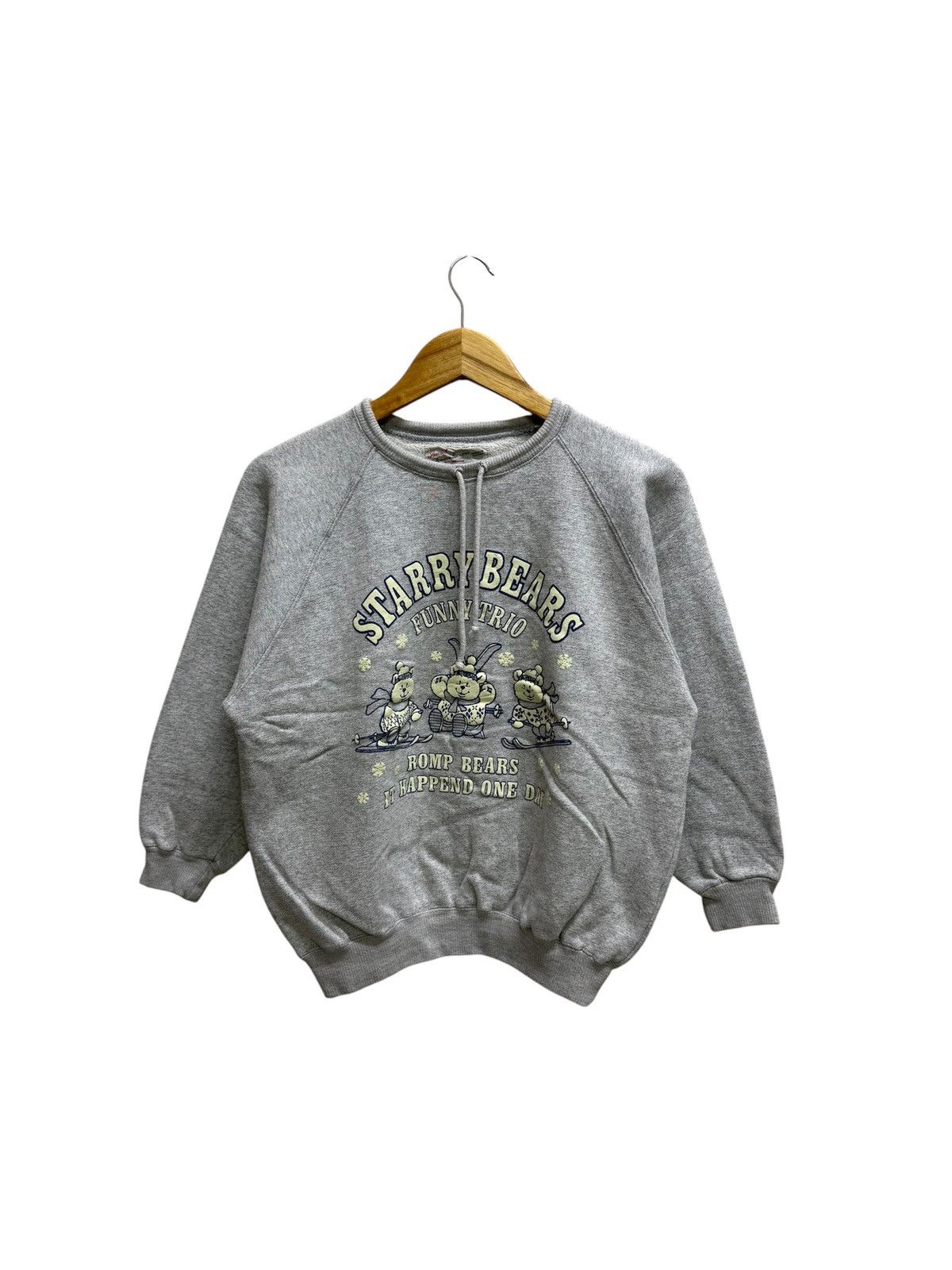 Vintage Vintage Groovy Starry Bears Funny Trio Cropped Sweatshirt Size S / US 4 / IT 40 - 1 Thumbnail
