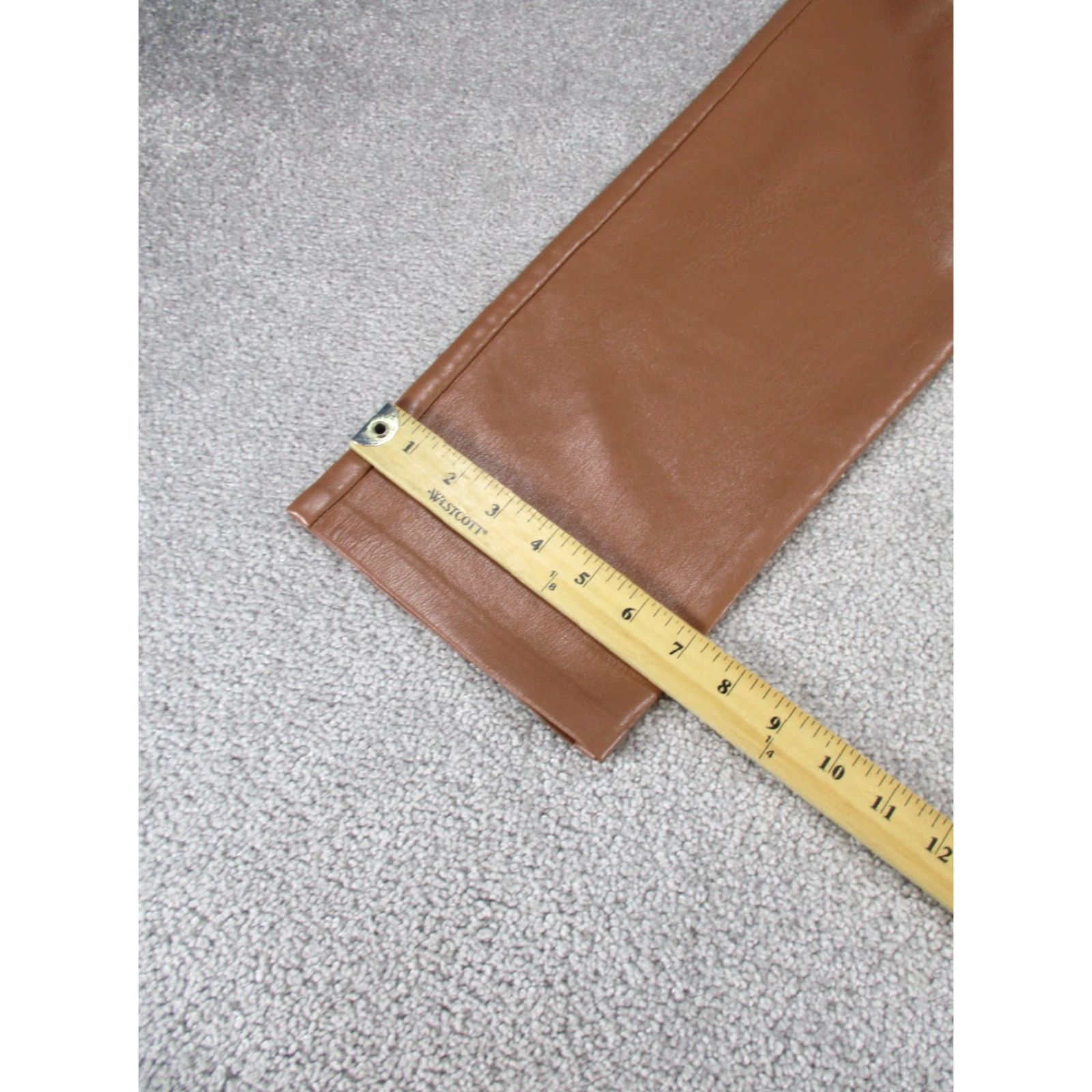 Vintage Wilfred Dress Pants Womens 6 Brown Faux Leather Straight Leg Size 28" / US 6 / IT 42 - 6 Thumbnail