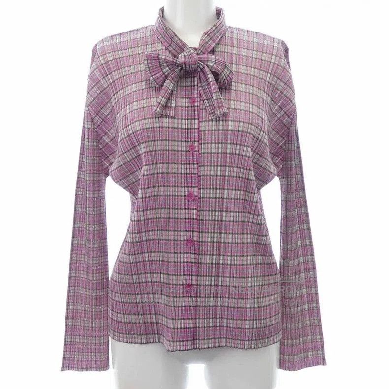 Issey Miyake Issey Miyake Bow Shirt Size L / US 10 / IT 46 - 1 Thumbnail