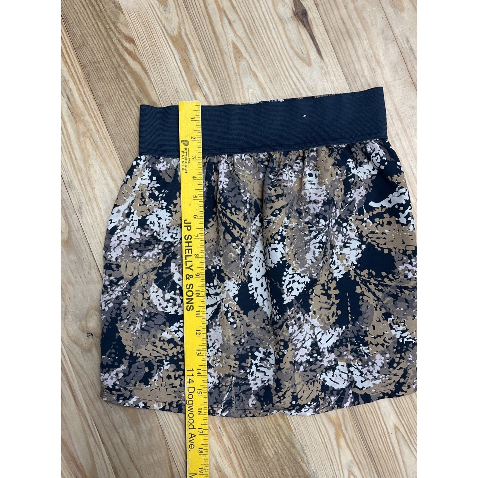 Gap GAP XS Mini LINED Skirt Navy Leaf Patterned A Line Size 25" / US 0 / IT 36 - 5 Thumbnail