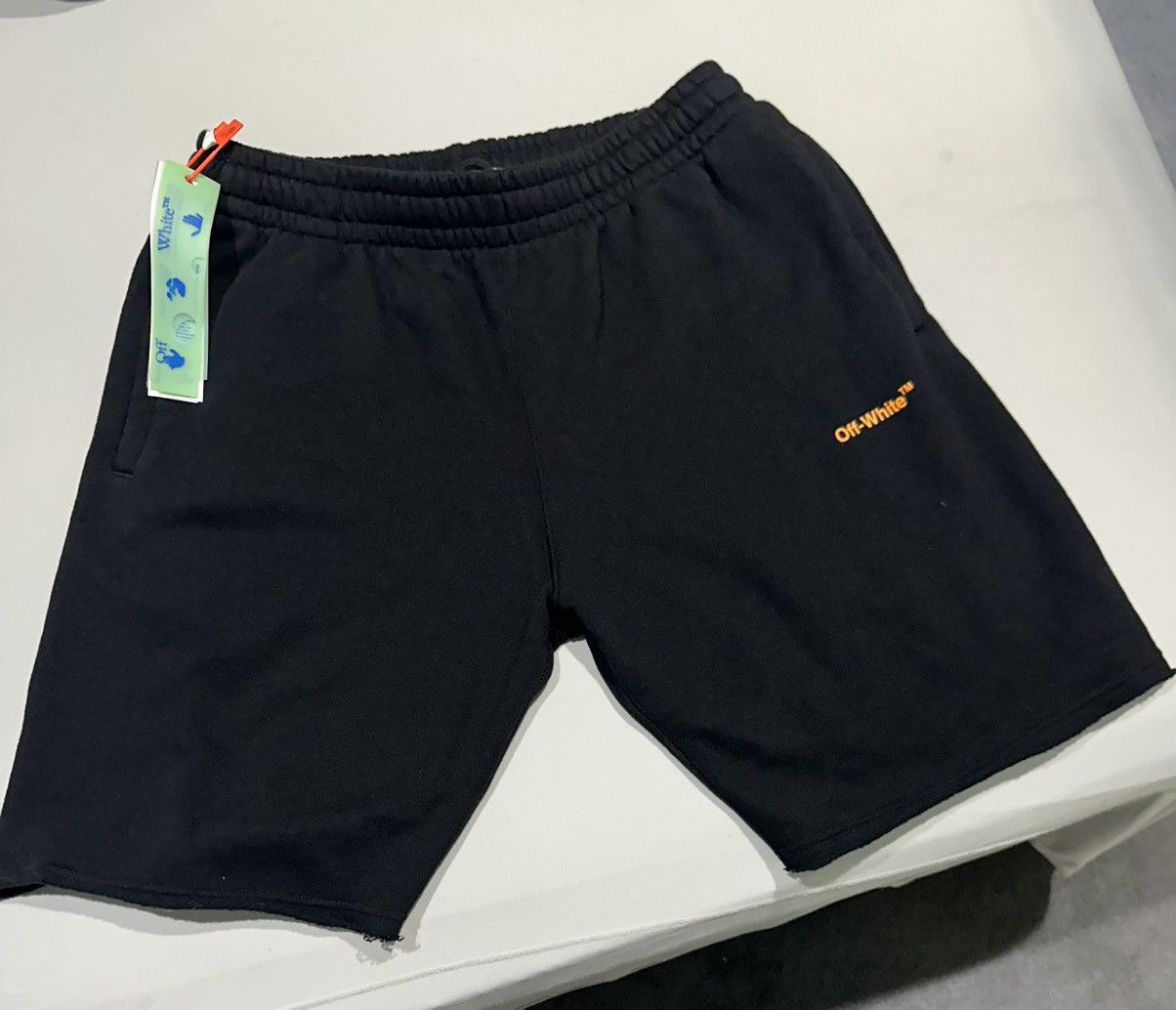 image of Off White Off-White Black/orange Gradient Sweatshorts, Men's (Size 32)