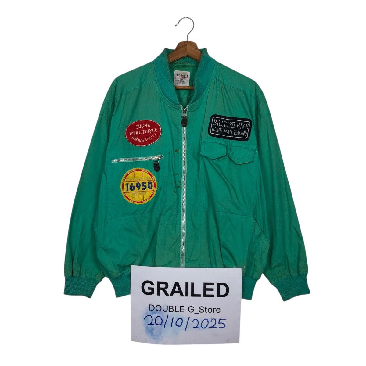 Japanese Brand 📌Vintage Bomber Jacket The Rider Kadoya Big Logo Size US L / EU 52-54 / 3 - 1 Thumbnail
