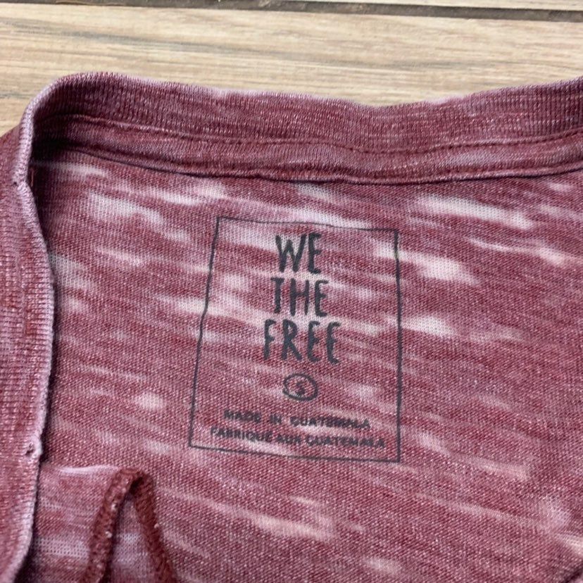 Free People Free People Womens Tshirt Maroon Small Bin C-26 Size S / US 4 / IT 40 - 2 Thumbnail
