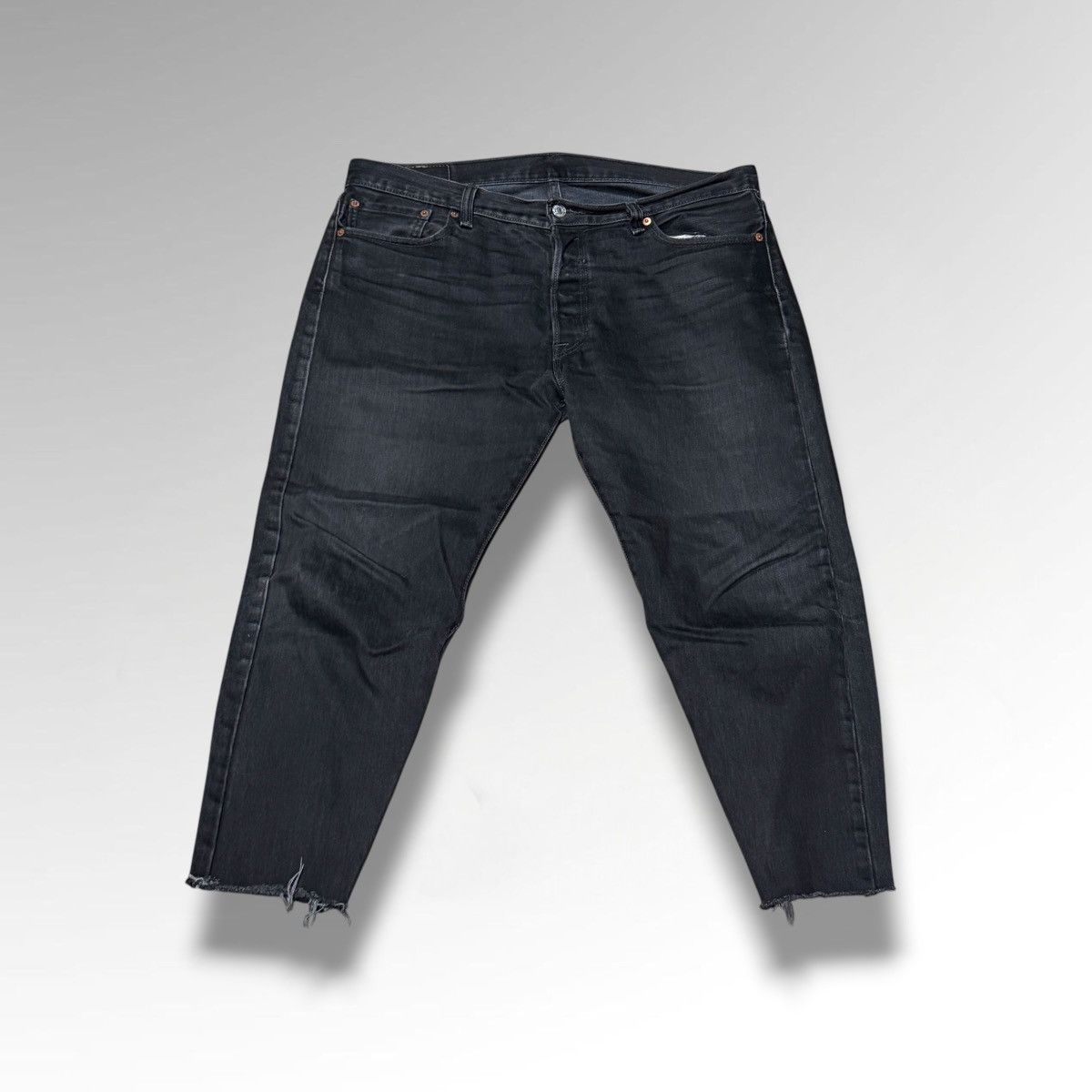 Levi's Levi’s 501 Cropped Faded Black Denim Jeans Size US 36 / EU 52 - 1 Thumbnail