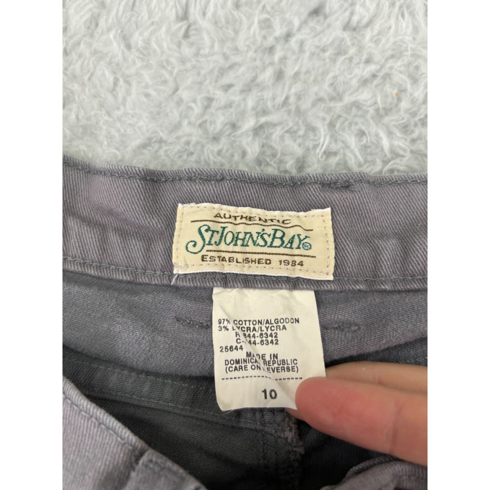 Vintage St. John's Bay Jeans Adult Women 10 Gray Denim High Rise Stretch Straight 26W 28Inseam Size 32" / US 10 / IT 46 - 3 Thumbnail