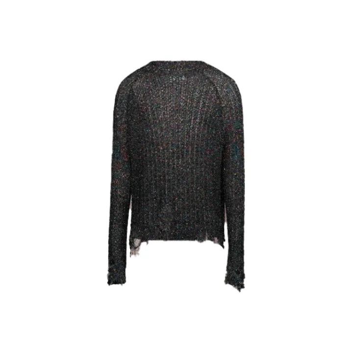 Maison Margiela Maison Margiela Black Sequin Knit Top 0079 Size XS / US 0-2 / IT 36-38 - 1 Thumbnail
