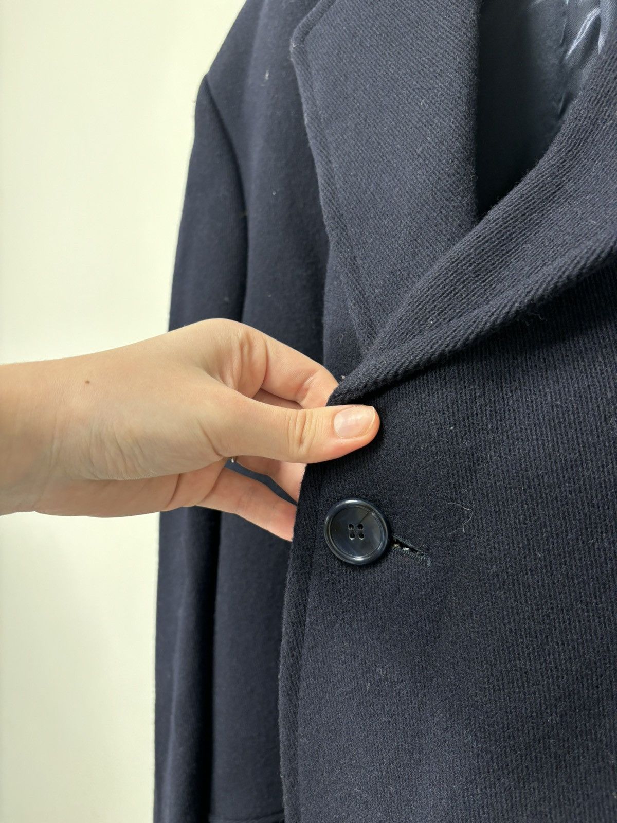 Other UK The British Tailor 350£ Men’s Navy Blue Wool Car Overcoat Size US XL / EU 56 / 4 - 7 Thumbnail