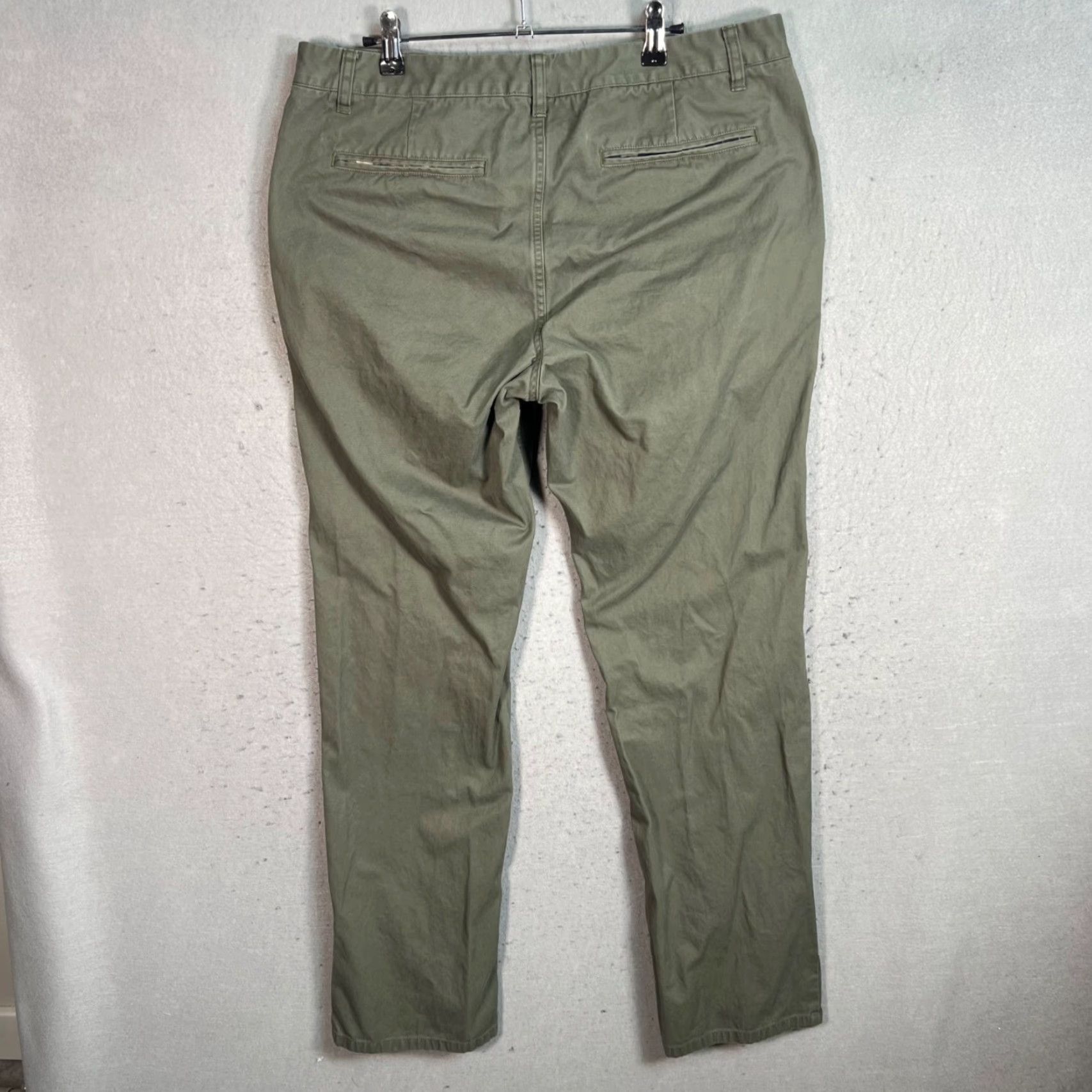 Bonobos Bonobos Mens Size 36 x 32 Olive Green Straight Leg Chino Pants 100% Cotton Size US 36 / EU 52 - 2 Thumbnail