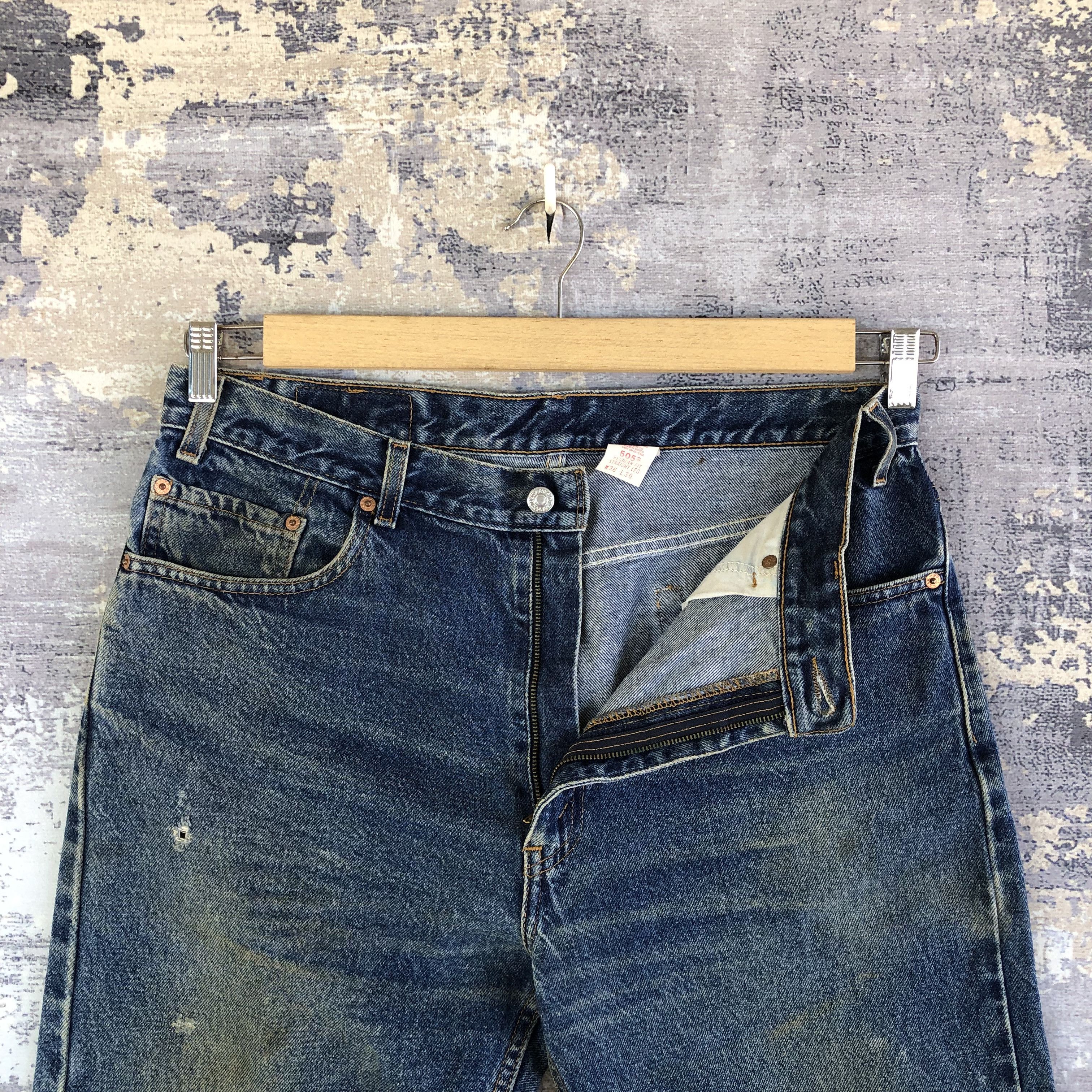 Levi's Vintage Dirty Levis 505 Jeans Stonewash Levi's Faded Denim Size US 34 / EU 50 - 6 Thumbnail
